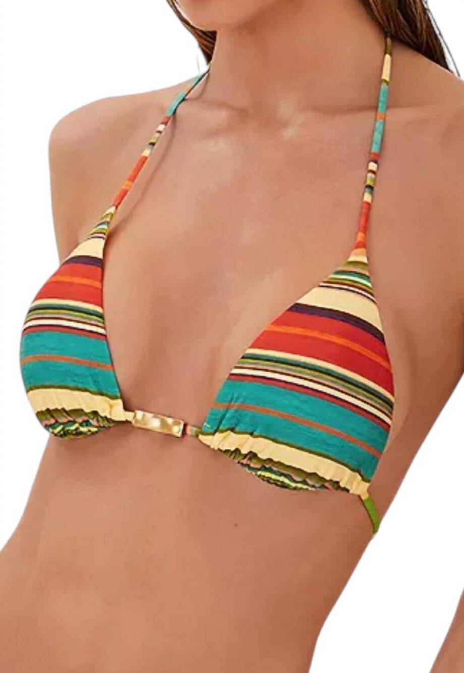 NEW VIX mallorca tri bikini top in striped